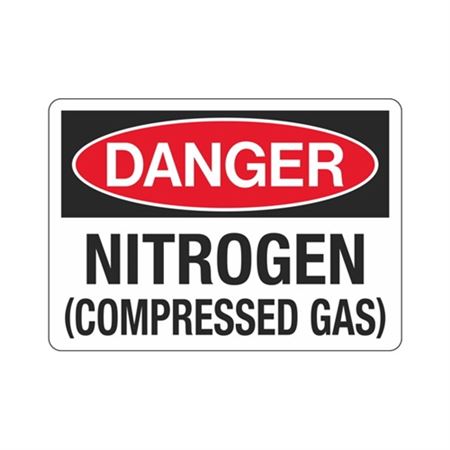 Danger Nitrogen (Compressed Gas) Sign